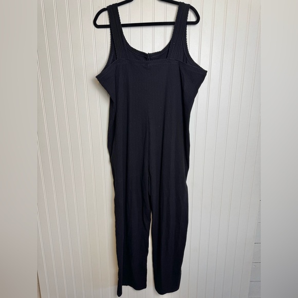 Old Navy black ribbed knit sleeveless jumpsuit size XL tall H46 - Picture 6 of 6